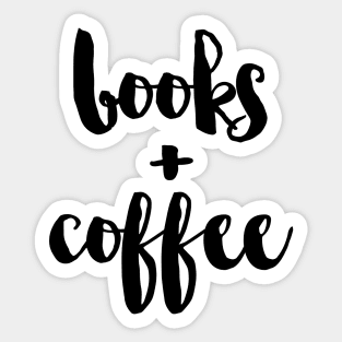 books + coffee Sticker